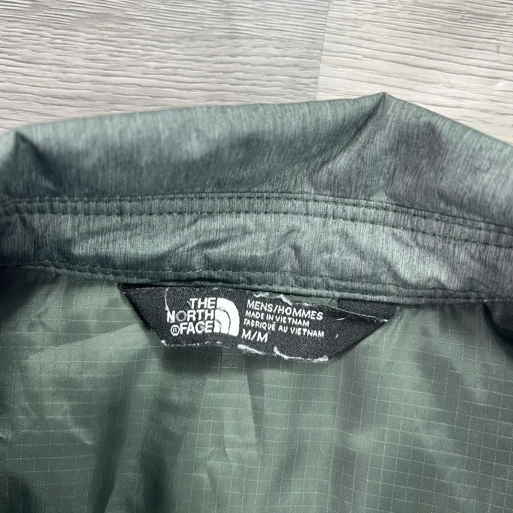 The North Face Jacket Mens Medium Green Quilted Snap‎ Front Insulated Shacket